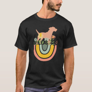 Jack Russel Dog Mom Dad Pet Cute Rainbow Boho Pin T-Shirt