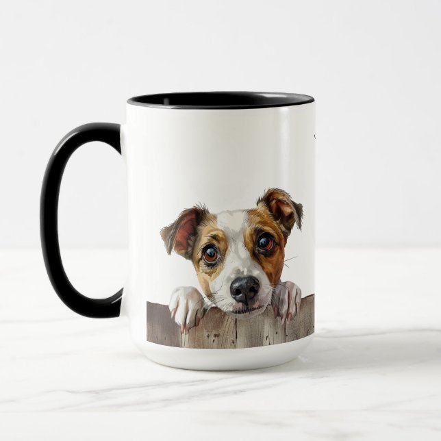 Jack Russel Terrier Chien Mug (Gauche)