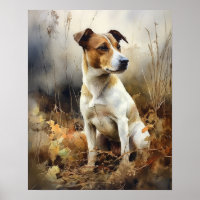 Jack Russel Terrier Dog Art Imprimer Poster