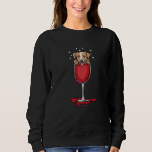 Jack Russel Terrier Drunk In Wine Sweatshirt