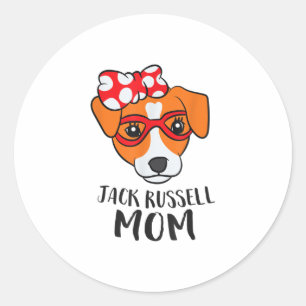 Jack Russel Terrier Mom Dog Jack Russell Mom Classic Round Sticker