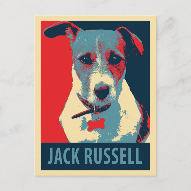 Jack Russel Terrier Political Hope Parody Postcard (Front)