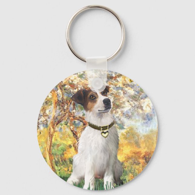 Jack Russell 3 - Spring Keychain (Front)