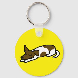 Jack Russell Cartoon Key Ring