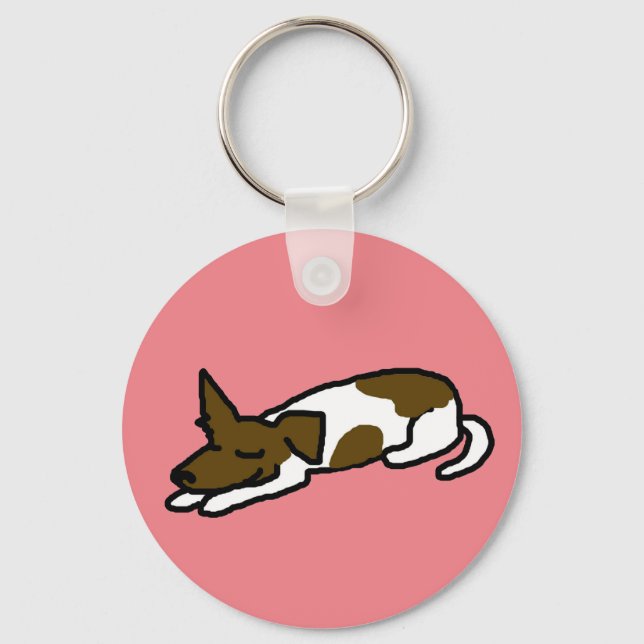 Jack Russell Cartoon Key Ring (Front)
