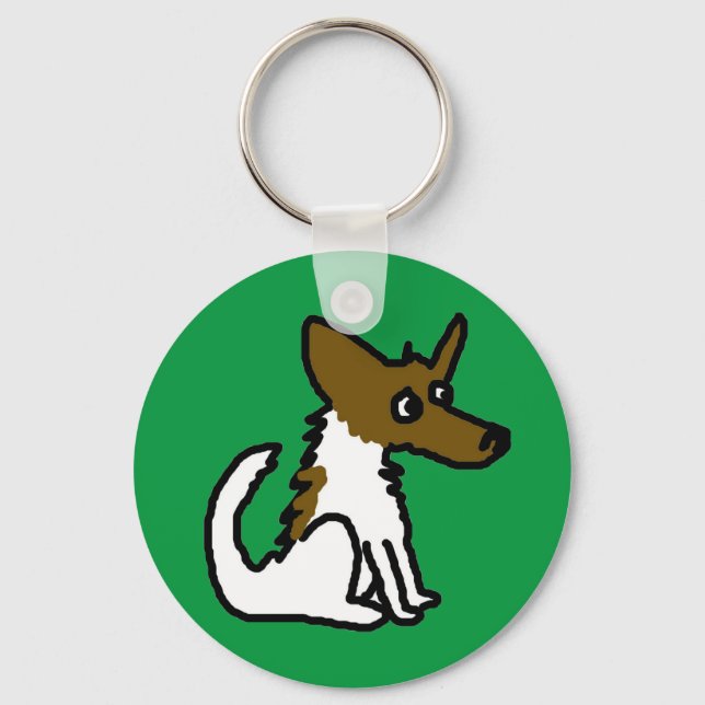 Jack Russell Cartoon Key Ring (Front)