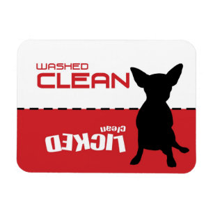 Jack Russell Chi, Dishwasher Magnet - Licked Clean