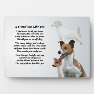 Jack Russell Chien Ami Poème Plaque