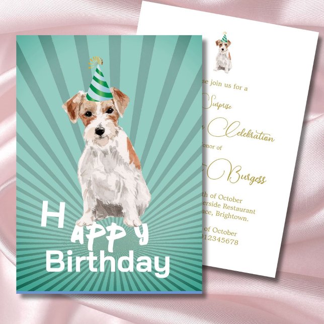Jack Russell Chien Bonne Invitation de fête d'anni (Créateur téléchargé)