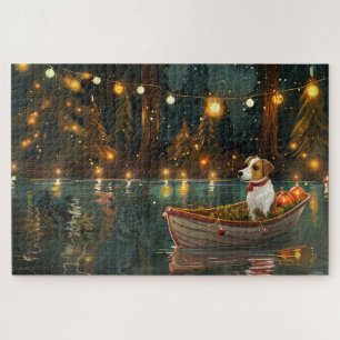 Jack Russell Christmas Festive Voyage Jigsaw Puzzle