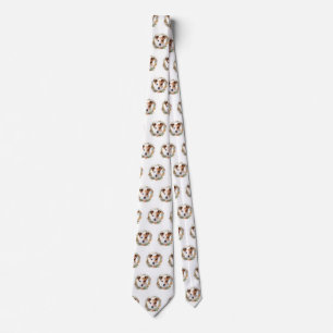 Jack Russell Christmas Wreath Festive Pup  Tie