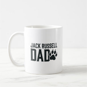 Jack Russell Dad Vintage Paw Print Shirt Design_1 Coffee Mug