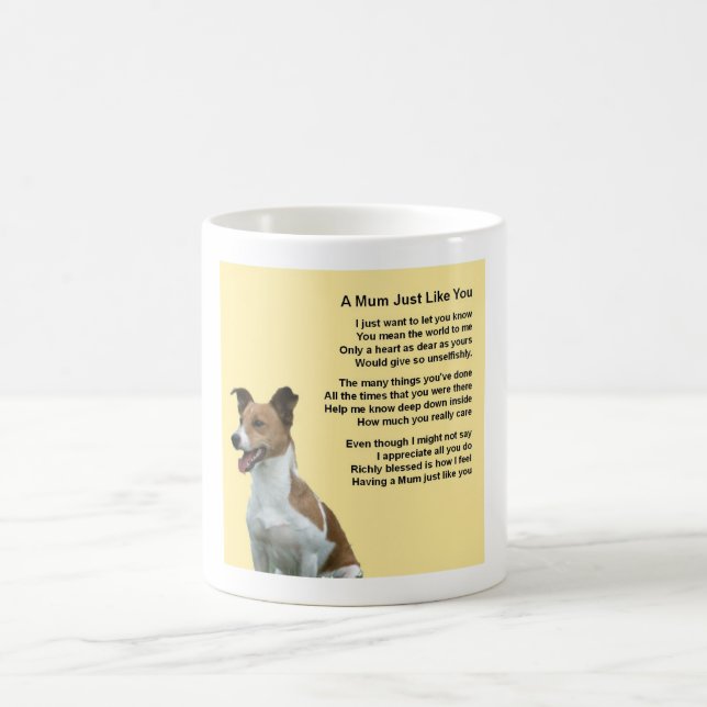 Jack Russell Design Mug with a Mom Poem (Center)