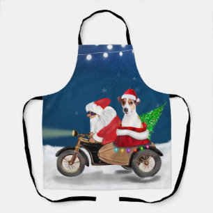 Jack Russell Dog Christmas Santa Claus  Apron