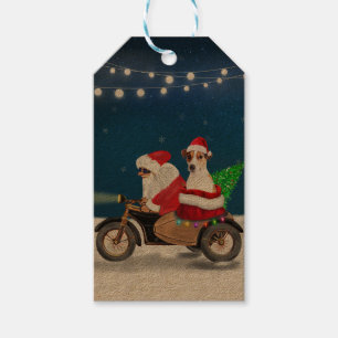 Jack Russell Dog Christmas Santa Claus  Gift Tags