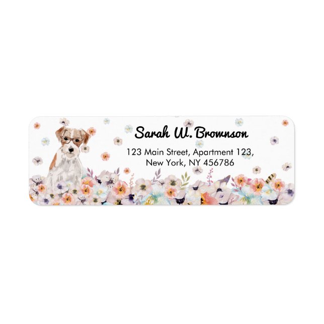 Jack Russell Dog old retro eyeglasses (Front)