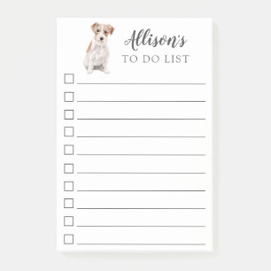 Jack Russell Dog Personalized To Do List Post-it Notes