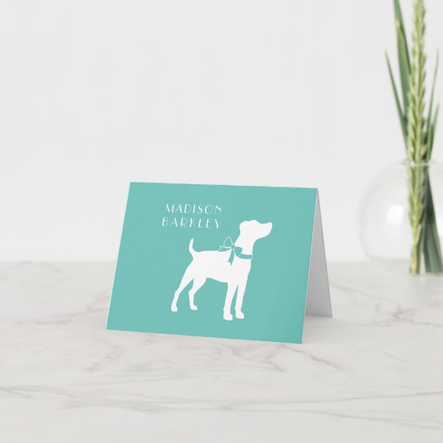 Jack Russell Dog Terrier Puppy Note Card (Front)