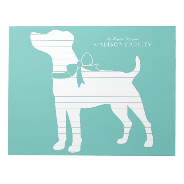 Jack Russell Dog Terrier Puppy Notepad (Front)