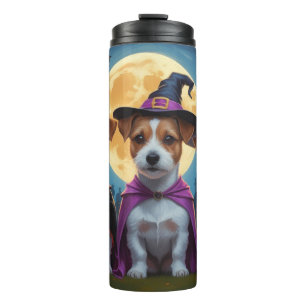 Jack Russell Dogs Pumpkin Halloween Funny Thermal Tumbler