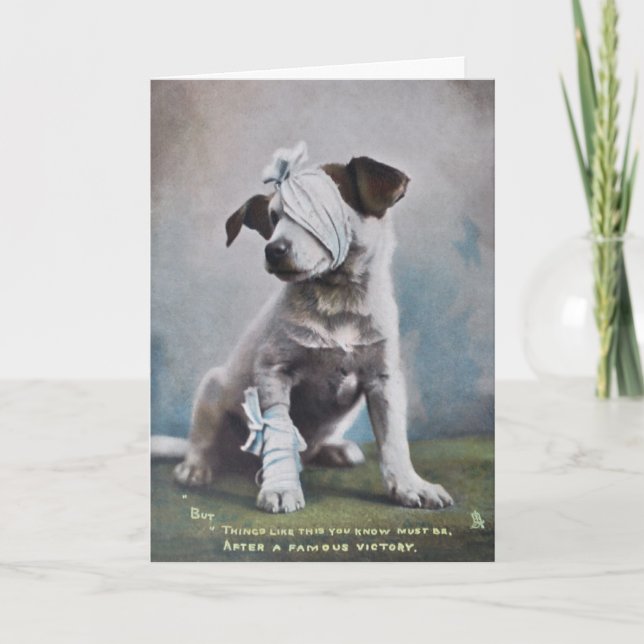 Jack Russell get well soon card (Front)