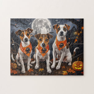 Jack Russell Halloween Spooky Jigsaw Puzzle