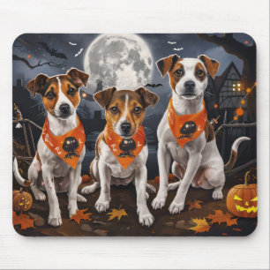 Jack Russell Halloween Spooky Mouse Pad