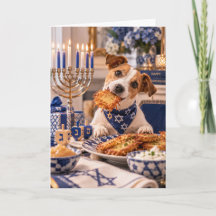 Jack Russell Hanukkah Card