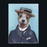 Jack Russell in Boater Postcard<br><div class="desc">Pets</div>