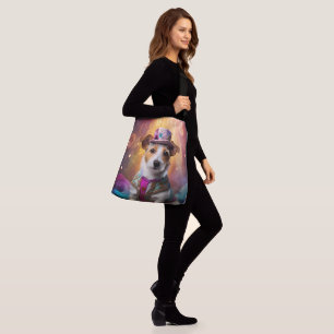 Jack Russell in Colorful Costume Crossbody Bag