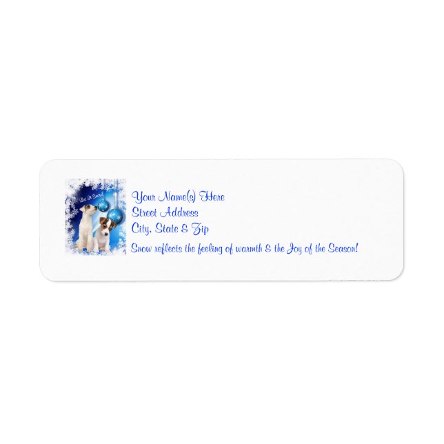 Jack Russell Let It Snow!  Return Address Labels (Front)