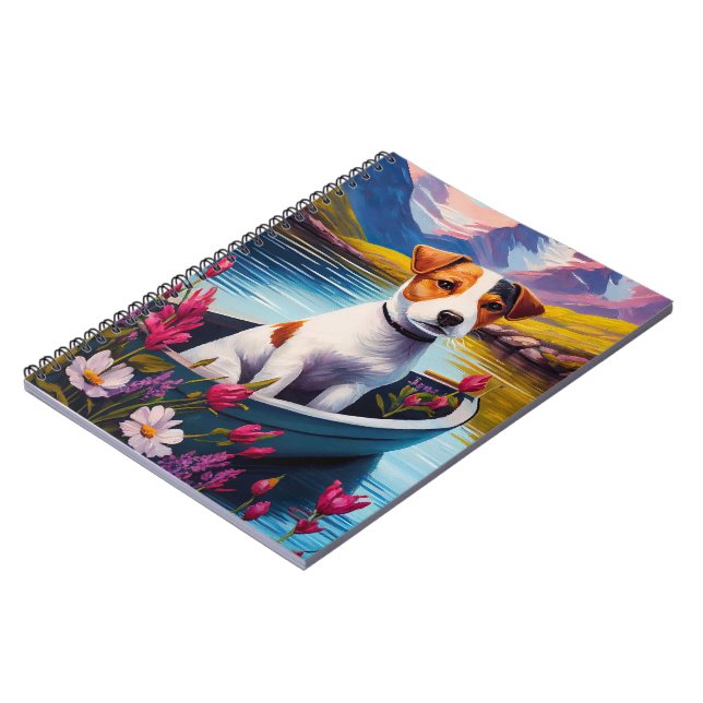 Jack Russell on a Paddle: A Scenic Adventure Notebook (Left Side)