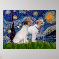 Jack Russell Pair 4 - Starry Night