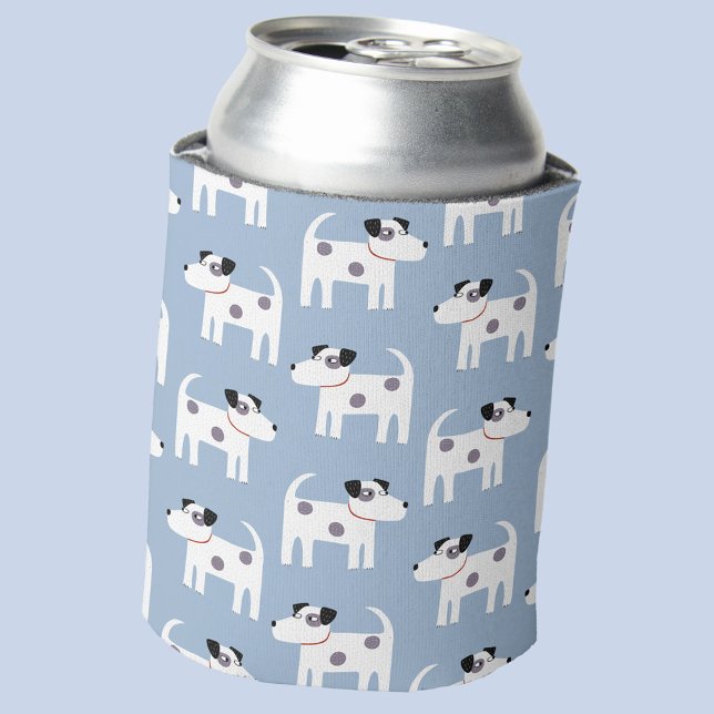 Jack Russell Parson Terrier Dog Pattern Can Cooler (Parson Jack Russell Terrier Dog fun can cooler)