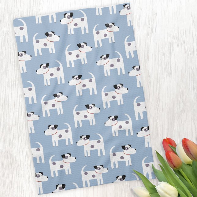 Jack Russell Parson Terrier Dog Pattern Kitchen Towel (Jack Russell Parson Terrier dog pattern kitchen towel)