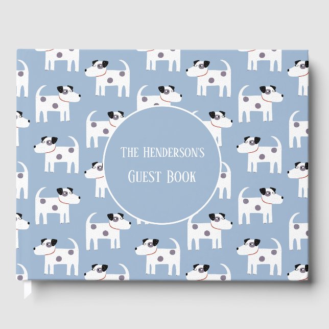 Jack Russell Parson Terrier Dog Personalized Guest Book (Front)