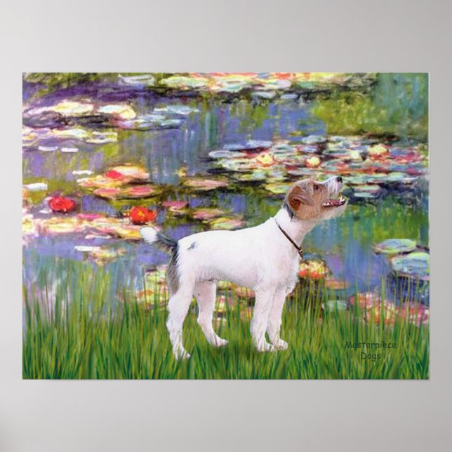 Jack Russell (Parsons Terrier)  - Lilies 2 Poster (Front)