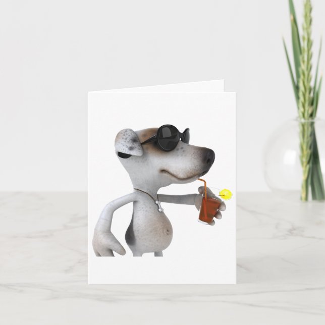 Jack Russell Portant des lunettes de soleil Cartes (Devant)