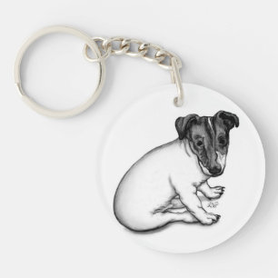 Jack Russell puppy 10 weeks old Keychain