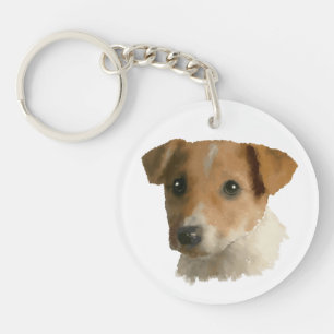 Jack Russell Puppy Keychain