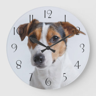 Jack russell terrer large clock