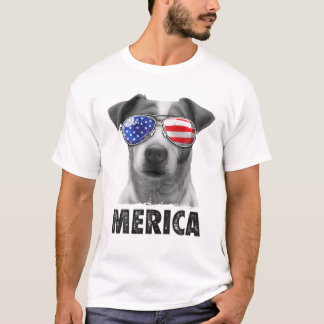 Jack Russell Terrier 4Th Of July Merica Men Americ T-Shirt