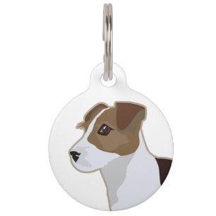 Jack Russell Terrier Basic Breed Illustration Pet Tag