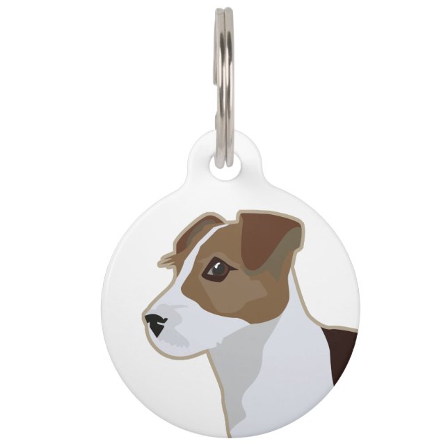 Jack Russell Terrier Basic Breed Illustration Pet Tag (Front)