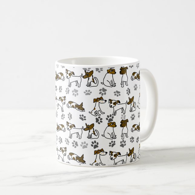 Jack Russell Terrier Cartoon Mug (Devant droit)