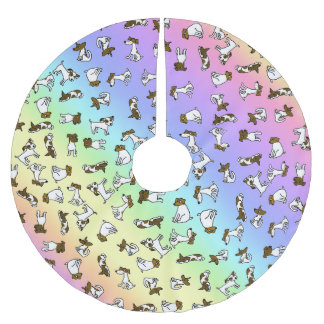 Jack Russell Terrier Cartoon Tree Skirt