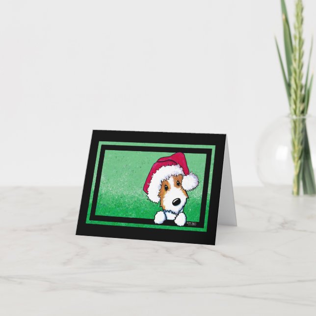 Jack Russell Terrier Christmas Holiday Card (Front)