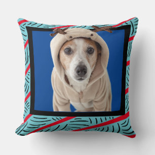 Jack Russell Terrier customize pattern photo  Throw Pillow