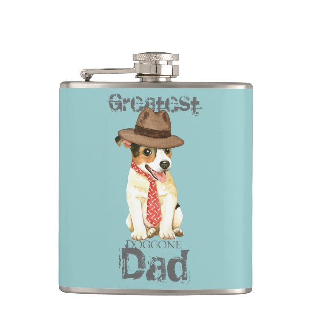 Jack Russell Terrier Dad Hip Flask (Front)