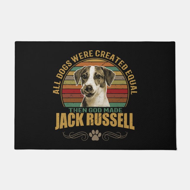 jack russell terrier dog - all dogs were created e doormat (Front)
